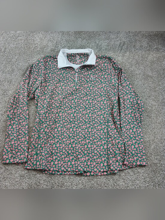 Rhoback Tops - Rhoback Women's Quarter Zip Long Sleeve Golf Size XL Floral Performance Shirt